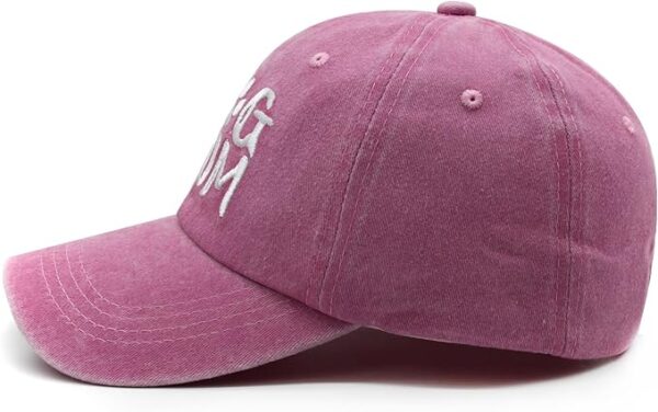 Side View Denim Pink Baseball Cap