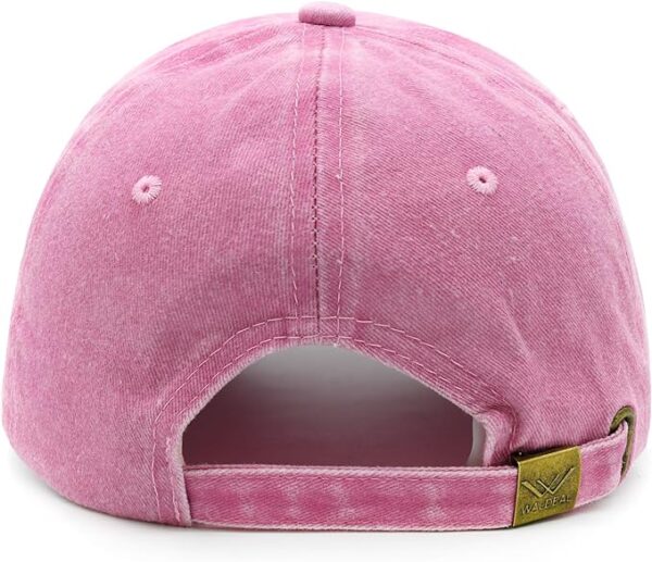 Back View Denim Pink Baseball Cap