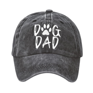 Dog Dad Distressed Denim Baseball Cap